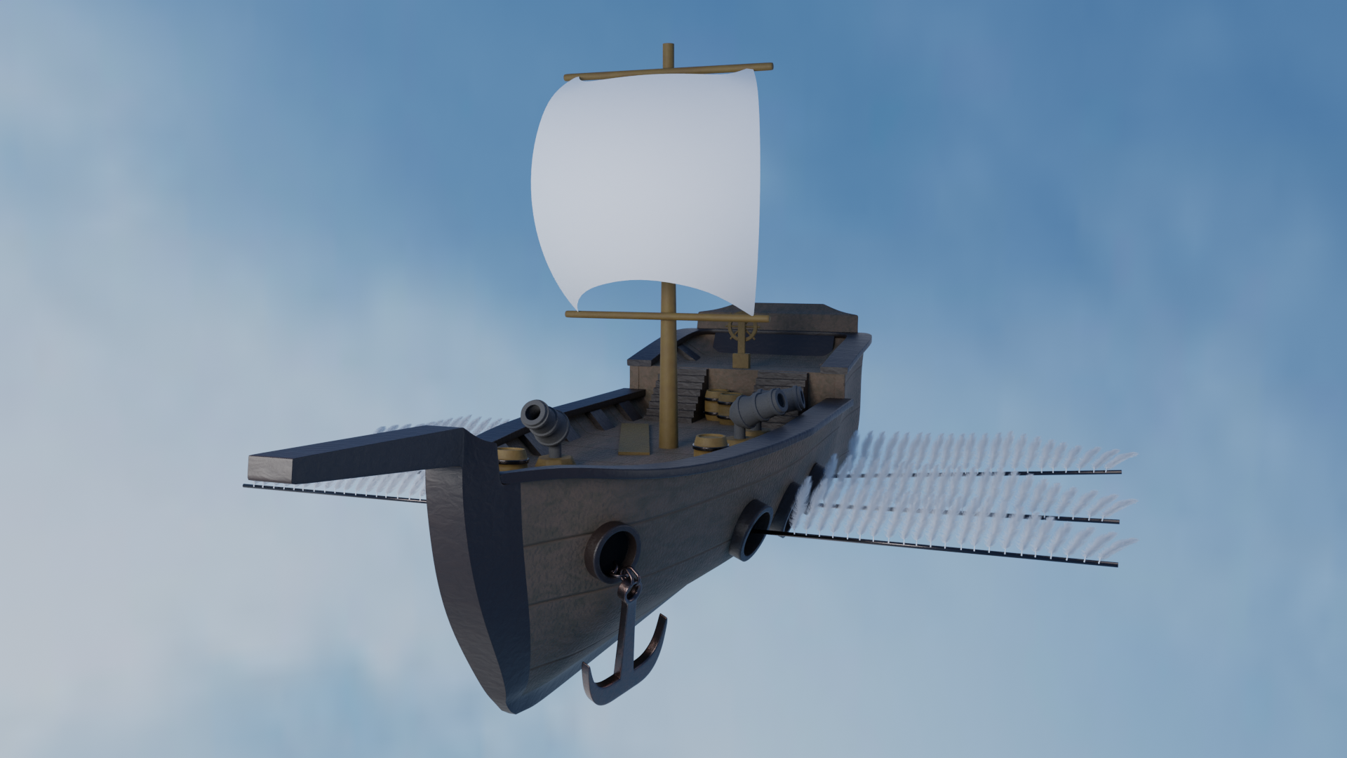 Art 3D : Bateau volant